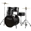FOCUS FCP0803-BK - 5 Parça (20B/10T/12T/14F/14S) Aksamlı& Zilli Siyah Akustik Davul Seti