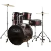 FOCUS FCP0803-WR 5 Parça (20B/10T/12T/14F/14S) Aksamlı& Zilli Bordo Akustik Davul Seti