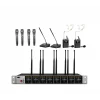 K.Meister UW-3820 8 Mikrofonlu Kablosuz Konferans Mix Set 4 EL + 2 Kürsü + 2 Yaka + Headset