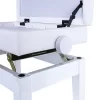 KOZMOS DX16-WH Ayarlı Piyano Taburesi - Sandıklı - Beyaz