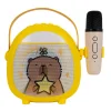 KOZMOS Karaoke Mikrofonlu Sarı Çocuk Hoparlörü