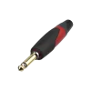 Neutrik NP2XX-SILENT Mono 6.3mm. Civi Jack, Kırmızı Renk, Gold Plated