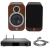 NuPrime Omnia A200 - Q Acoustics 3030i Walnut - QED XT40i 3M. Hi-Fi Müzik Sistemi