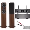 NuPrime Omnia Mini Set - Q Acoustics 3050i Walnut - QED XT25 3M. Hi-Fi Müzik Sistemi