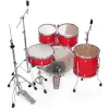 PEARL DMP925S/C889 Decade Maple Matte Racing Red 5 Parça (20B/10T/12T/16F/14S) Aksamlı Akustik Davul Seti