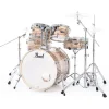 PEARL DMP925S/C889 Decade Maple Matte Racing Red 5 Parça (20B/10T/12T/16F/14S) Aksamlı Akustik Davul Seti