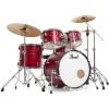 PEARL RS505C/C747 Roadshow Matte Red 5 Parça (20B/10T/12T/14F/14S) Aksamlı &amp; Zilli Akustik Davul Seti