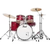 PEARL RS505C/C747 Roadshow Matte Red 5 Parça (20B/10T/12T/14F/14S) Aksamlı &amp; Zilli Akustik Davul Seti