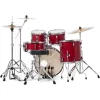 PEARL RS505C/C747 Roadshow Matte Red 5 Parça (20B/10T/12T/14F/14S) Aksamlı &amp; Zilli Akustik Davul Seti