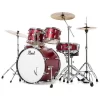 PEARL RS525SBC/C747 Roadshow Matte Red 5 Parça (22B/10T/12T/16F/14S) Aksamlı ve Zilli Akustik Davul Seti