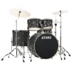 TAMA IP52H6WBN-BOB - Imperialstar Blacked Out Black 5 Parça (22B/10T/12T/16F/14S) Aksamlı Akustik Davul Seti
