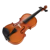 VANETTA VL-2A / 1/2 Abanoz Kulaklı Masif Mat Keman