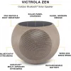 Victrola Zen – Kablosuz Dış Mekan Bluetooth Güneş Enerjili Hoparlör – IP65 Hava Koşullarına Dayanıklı, Güneş Enerjisiyle Şarj, Auracast Kullanarak Çoklu Hoparlör Bağlantısı (Tekli, Taş Rengi)