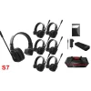 Wicom E-S7 7-Kişi için Tek Kulaklıklı Çift Yönlü Kablosuz intercom iletişim Sistemi, 400 mt mesafe, 1 Master + 6 Headset