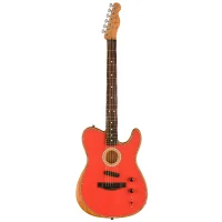 Fender Limited Edition Acoustasonic Player Telecaster Gülağacı Klavye Fiesta Red Elektro Akustik Gitar