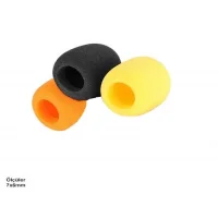 Metex MA403 Standart El Tipi Mikrofonlar için Mikrofon Süngeri 3lü Paket, Siyah, Turuncu, Sarı