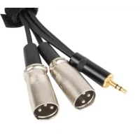 VEG PC35-2XLM200 Aux Kablo stereo 3.5mm to 2 XLR Erkek, 200cm