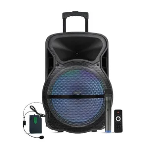 WESTA WAP-15503 ET 15 Bataryalı Portatif Hoparlör, MP3/USB/SD/Bluetooth, 1EL+1Headset mikrofonlu, 300W