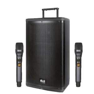 Wöller W-1540 DSP Taşınabilir Ses Sistemi 15 400W Hoparlör | Çift El Kablosuz Mikrofonlu | USB, Bluetooth