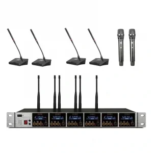 K.Meister UW-3620 6 Mikrofonlu Kablosuz Set ( 4 x Kürsü + 2 EL )