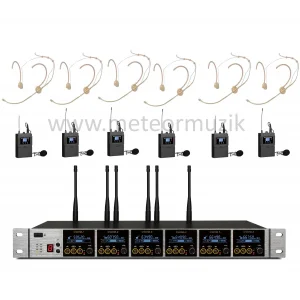 K.Meister UW-3650 6 Mikrofonlu Kablosuz set ( 6 Headset + 6 Yaka )