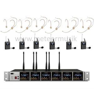 K.Meister UW-3650 6 Mikrofonlu Kablosuz set ( 6 Headset + 6 Yaka )