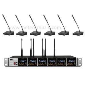 K.Meister UW-3660 6 Kürsü Mikrofonlu Kablosuz Set