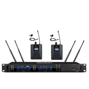 Gold Audio PRO 2402YY Çift Yaka Kablosuz Mikrofon Seti