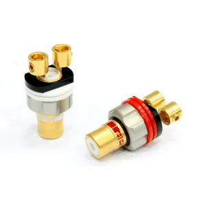 AECO ARJ 4045G Gold RCA JACK Konnektör 2 Adet Fiyatıdır