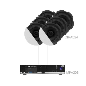 Audac CENTO5.6 Ses Sistemi MFA208 + 6 x CIRA524 Restoran, Cafe Mağaza (200m2)