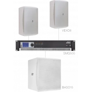Audac FORTE8.3 Ses Sistemi 2 x VEXO8 + BASO15 + SMQ500 (200m2)