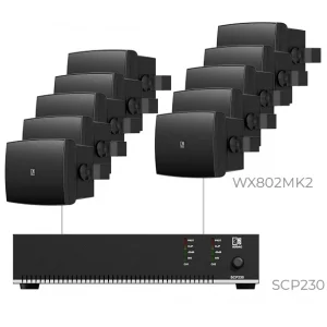 6231 Audac PURRA8.10I Ses Sistem Seti | 8 Hoparlör x WX802 + 1 Amfi x SCP230 Amp