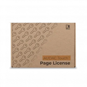 Audac SL-PAGE1 Send paging messages with Audac Touch™ License Audac Touch™ Page - Version1,0