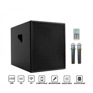 Bergmann SUB-16 15 Aktif Sub Compact Mixer + Player + Mikrofon 1000W, USB, Bluetooth