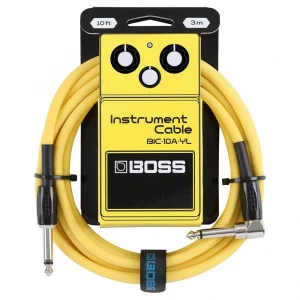 BOSS BIC-10A-YL Düz/L Uçlu 3m Enstrüman Kablosu