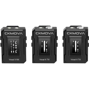 CKMOVA Vocal X V2 Ultra kompakt 2,4 GHz Çift Yaka Kablosuz Mikrofon Seti