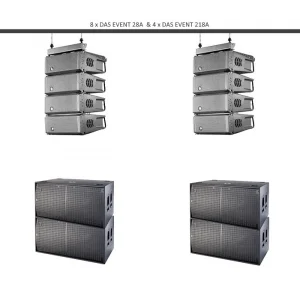 DAS EVENT SET 8 x Event28A + 4 x Event-218A + 2 x Fly Bar Line Array Set (SKU:26082)