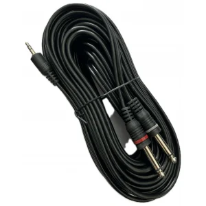 Decon DC-1500 15-metre Aux Kablosu 2x6.3 mm. Jak to 3.5 mm