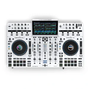 Denon DJ Prime 4+ White Edition İkinci Nesil Profesyonel 4-Kanal DJ Controller, Standalone Player, Engine Prime Sistemi, Sınırlı sayıda Beyaz Üretim