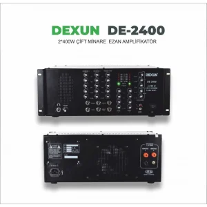 Dexun DE-2400 Ezan Amfisi 3 Kanal  2x400W 4-8-ohm