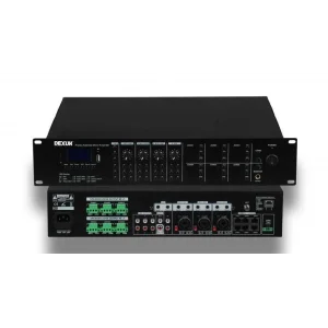DEXUN DMX 600 6-zone Matrix Mixer Amplifier 6x100W 100V/8-ohm, Bluetooth, USB