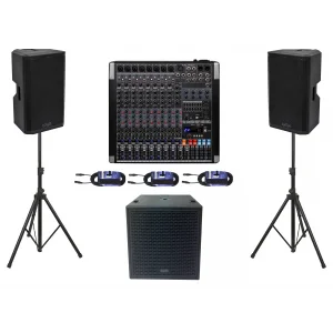 K.Meister ERASET-2115 Aktif Ses Sistemi Mikser + 2 Hoparlör + Subwoofer