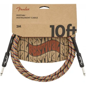 Fender 10 Festival Pure Hemp Rainbow Enstrüman Kablosu