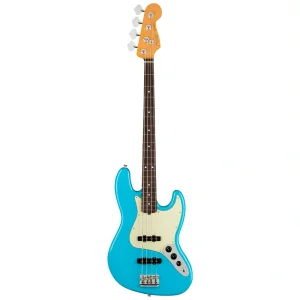Fender American Professional II Jazz Bass Gülağacı Klavye Miami Blue Bas Gitar