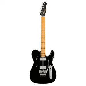 Fender American Ultra Luxe Telecaster Floyd Rose HH Akçaağaç Klavye Mystic Black Elektro Gitar