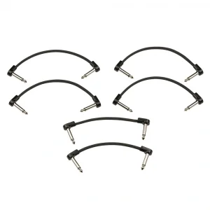 Fender Blockchain Patch Cable Kit Black Extra Small Pedal Ara Kablosu Seti (6 Adet)