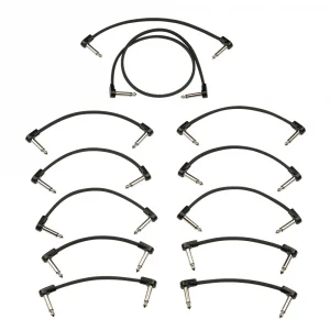 Fender Blockchain Patch Cable Kit Black Medium Pedal Ara Kablosu Seti (12 Adet)