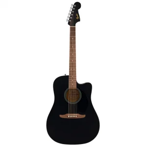 Fender California Debut Redondo CE Dreadnought Ceviz Klavye Siyah Elektro Akustik Gitar