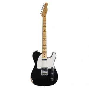 Fender Custom Shop 1959 Telecaster Relic Akçaağaç Klavye Aged Black Elektro Gitar