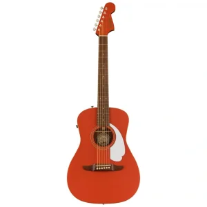 Fender Malibu Player Ceviz Klavye WPG Fiesta Red Elektro Akustik Gitar